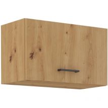 Meuble haut hotte - modena - 60 cm - Chene artisan et noir mat - cuisinier
