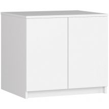 Surmeuble pour armoire AKORD S60 Blanc 60 cm 2 portes façade Blanche 2 étagères 60x51x55 cm