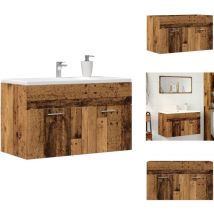 Vidaxl - Meuble lavabo de salle de bain vieux bois bois d'ingénierie - Meuble Lavabo De Salle De Bain - Meubles Lavabo De Salle De Bain - Placard