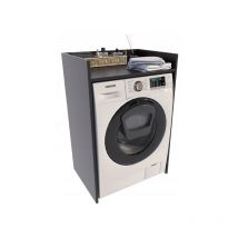 Meuble lave-linge TS, colonne noire, pour la salle de bain