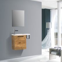 Bernstein - Meuble lave-mains avec porte serviette intégré tablo 400 dans différentes couleurs - armoire de toilette en optionSans miroir, Aspect