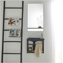 Meuble lave-mains sao + robinet chromé + miroir