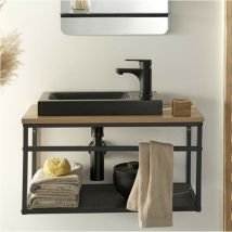 Meuble lave-mains wilo vasque noire