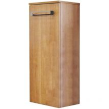 Demi-colonne de salle de bain à suspendre lenca - L35cm - Bois miel - Mélaminé - Livré monté