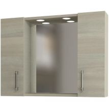 Capaldo - Miroir de salle de bain mod.960 avec 2 portes rov grig