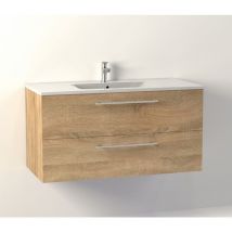 Sanitaire - Meuble neptune Bois Clair 100 cm - sans miroir