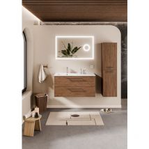 Sanitaire - Meuble Neptune Héritage Chêne 100d - Miroir Lite