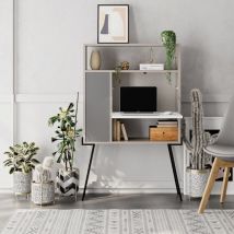 Meuble polyvalent Tatti clair moka anthracite blanc