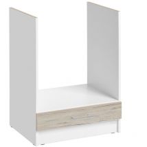 Meuble pour four encastrable Eco Noyer Blanchi L 60 cm