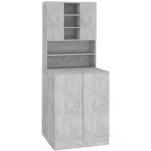 Meuble pour machine à laver Gris béton