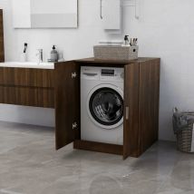 Meuble pour Machine à Laver, Meuble Lave Linge,Meuble Lave Linge, Housse Machine a Laver,Cache Machine a Laver,Housse pour Lave Linge,-Chêne Marron