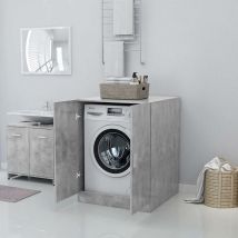 Meuble pour Machine à Laver, Meuble Lave Linge,Meuble Lave Linge, Housse Machine a Laver,Cache Machine a Laver,Housse pour Lave Linge,- Gris béton