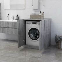 Meuble pour Machine à Laver, Meuble Lave Linge,Meuble Lave Linge, Housse Machine a Laver,Cache Machine a Laver,Housse pour Lave Linge,-Sonoma Gris