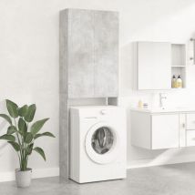 Vidaxl - Meuble pour machine à laver Gris béton 64x25,5x190 cm Gris béton