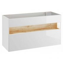 Meuble Salle de bain 120x46x68cm BAHAMA BLANC 854 moderne de haute qualité