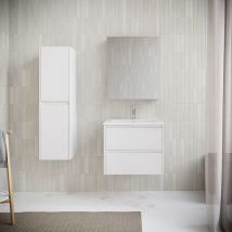 Stano. - Meuble salle de bain design simple vasque fortina largeur 60 cm blanc