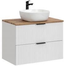 Comad - Meuble simple vasque 80cm Adriel Blanc