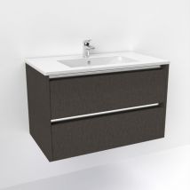 Sanitaire - Meuble vasque jupiter 3.0 Tissé Gris 80 cm - sans miroir