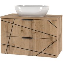 Meuble simple vasque 80cm Teren Bois