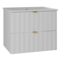 Petits-meubles - Mueble lavabo individual encastrado 60cm Lexa Blanco