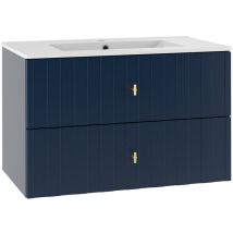Petits-meubles - Meuble simple vasque encastrée 80cm Oriana Bleu