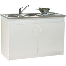 Meuble Sous-évier Mélaminé Sim'hydro 2 Portes 900x600mm - Néova - S12n42090h