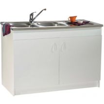 Meuble de cuisine sous-évier 90 x 60 - 2 portes - Similaire - Néova