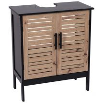 Tendance - Meuble sous lavabo mdf 2 portes 1 etagere interieure - bergen