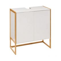 Meuble Sous Lavabo 2 Portes "Natureo" 80cm Blanc
