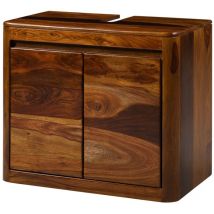 Meuble sous lavabo 70x40x60 en bois de Sheesham noisette laqué toronto 316
