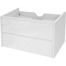 Meuble sous-vasque HHG-628, meuble sous-vasque salle de bain, haute brillance Soft-Close 50x80cm, blanc