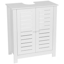 Tendance - Meuble sous lavabo mdf 2 portes 1 etagere interieure - santorin