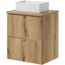 [en.casa] - Meuble sous lavabo newport 50 x 71 x 40 cm effet chêne