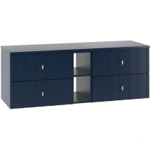 Petits-meubles - Meuble sous-vasque 140cm niche plan de toilette Oriana Bleu