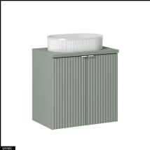 Meuble Sous Vasque - 60 Cm - Avec Plan - Vasque À Poser - Roseau