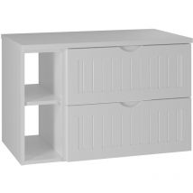 Petits-meubles - Meuble sous-vasque 80cm niche plan de toilette Soline Blanc