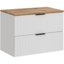 Petits-meubles - Meuble sous-vasque 80cm plan de toilette Adriel Blanc