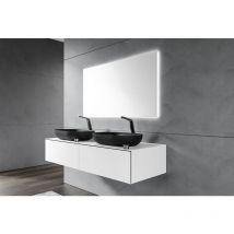 Bernstein - Meuble sous-vasque salle de bain arctic 1400 blanc Softtouch pour vasque à poser