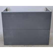 Meuble Sous-Vasque de Salle de Bain SANIJURA Equinox 2 Tiroirs Gris Anthracite Laqué - 048934