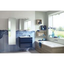 Sanijura - Meuble sous vasque deux tiroirs San Nolita (80 cm) - Longueur : 80 cm - Mélaminé Blanc Brillant