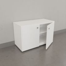 Meuble de rangement de salle de bain – 80 cm – Blanc brillant – Charnières avec amortisseur – EPURE
