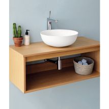Sanycces - Meuble suspendu Uno wood pour vasque à poser Chêne - 80 x 45 cm