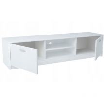 Meuble, table TV, 2DC, 160 cm, commode BLANCHE, étagère