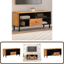 Vidaxl - Meuble tv 100x33x46 cm bois d'acacia solide - Meuble Tv - Meuble Audiovisuel - Meuble Salle Séjour - Meubles Acacia - Meubles Rustique