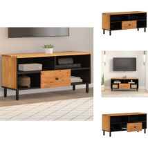 Vidaxl - Meuble tv 100x33x46 cm bois d'acacia solide - Meuble Tv - Meuble Audiovisuel - Meuble Salle Séjour - Meubles Acacia - Meubles Rustique