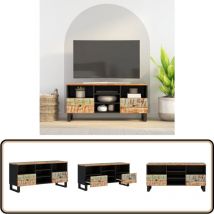 Meuble tv 100x33x46 cm bois de récupération et d'ingénierie - Meubles Tv - Meubles Salle Séjour - Meuble Rangement - Meuble Industriel - Mobilier