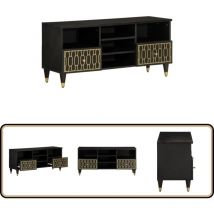 Meuble tv 100x33x46 cm bois massif de manguier - Meubles Tv - Meuble Tv - Support Tv - Unité Tv - Meuble Retro