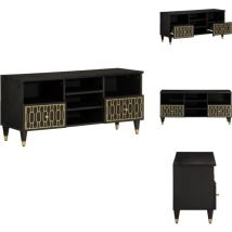Meuble tv 100x33x46 cm bois massif de manguier - Meubles Tv - Meuble Tv - Support Tv - Unité Tv - Meuble Retro