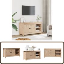Meuble TV 103x36,5x52 cm Bois de pin massif - Meuble Tv - Meuble Téléviseur - Meuble Bois - Meuble Pin - Rangement