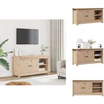 Meuble tv 103x36,5x52 cm Bois de pin massif - Meuble Tv - Meuble Téléviseur - Meuble Bois - Meuble Pin - Rangement